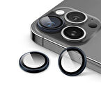 iPhone 16 Pro / Pro Max için IPG ProLENS Kamera Lens Koruyucu Alüminyum CD Çerçeveli, Kırılmaz Cam - Kırmızı