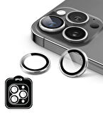 iPhone 16 Pro / Pro Max için IPG ProLENS Kamera Lens Koruyucu Alüminyum CD Çerçeveli, Kırılmaz Cam - Kırmızı