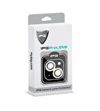 iPhone 14 / 14 Plus için IPG ProLENS Kamera Lens Koruyucu Elmas Taşlı Çerçeveli, Kırılmaz Cam