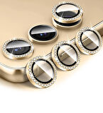 Sam. Galaxy S24 için IPG ProLENS Kamera Lens Koruyucu Elmas Taşlı Çerçeveli, Kırılmaz Cam