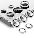 Sam. Galaxy S24 Ultra için IPG ProLENS Kamera Lens Koruyucu Elmas Taşlı Taşlı Çerçeveli, Kırılmaz Cam