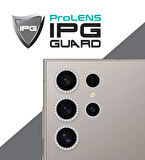 Sam. Galaxy S24 Ultra için IPG ProLENS Kamera Lens Koruyucu Elmas Taşlı Taşlı Çerçeveli, Kırılmaz Cam