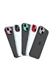 iPhone 15/15 Plus Arka Kamera Dekoratif Sticker Koruyucu Set – 5 Renk, Çizilmeye Dayanıklı Kamera Koruyucu