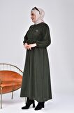 Kadın Büyük Beden Oversize Beli Baglamali Kaban Pardösü