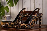 Stiletto Arkası Açık Büyük Numara Bayan Ayakkabısı 