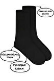 6'lı Siyah Tenis Düz Çorap