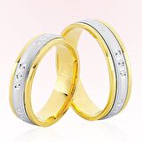 Sarı Beyaz Altın Alyans 8108