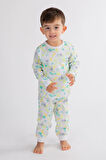 Erkek Çocuk Baskılı Pamuklu Pijama Takımı