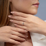 0,23 Karat Kolu Taşlı Tektaş Pırlanta Yüzük 