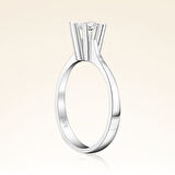 F Renk 0,40 Karat HRD Sertifikalı Tektaş Pırlanta Yüzük