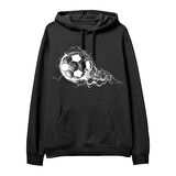 Goal  Baskılı Siyah Hoodie
