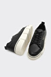 Yüksek Taban Bağcıklı Hakiki Deri Erkek Sneaker