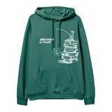 Knowledge  Baskılı Yeşil Hoodie
