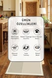 Bej Yıkanabilir Kaymaz Taban Dijital Baskılı Mutfak Halısı