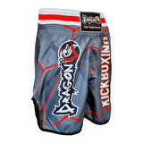 DragonDo KB243 Kick Boks Şortu Kick Boxing Antrenman Şortu Gri Desenli Şort