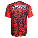 DragonDo TX8598 Muaythai Tişört Dijital Baskılı Muay Thai Tişört Kırmızı