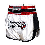 DragonDo MT3075 Retro NEO Muaythai Şortu Beyaz Muay Thai Şort