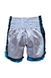 DragonDo MT3020 Apache Muaythai Şort Beyaz Püsküllü Muay Thai Şortu