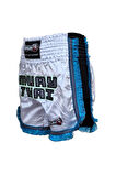 DragonDo MT3020 Apache Muaythai Şort Beyaz Püsküllü Muay Thai Şortu