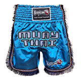 DragonDo MT3020 Apache Muaythai Şortu Turkuaz Püsküllü Muay Thai Şortu