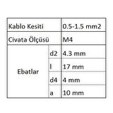 GCU4001 Çatal Uçlu İzoleli Kablo Ucu 100 Adet
