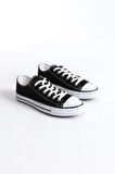 Luke Siyah Bağcıklı Keten Kumaş Erkek Günlük Sneaker Ayakkabı