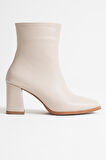 Osum Kadın Bej Topuklu Bot