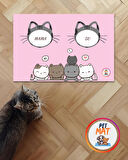 Petmat Kedi Mama Paspası , Kaymaz Taban , Yıkanabilir , Evcil Hayvan Paspası 010-P