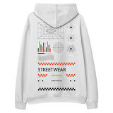 Street Wear 2 Hoodie-Beyaz