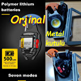 Büyük Boy 10,5 Cm Acil Durum Kamp Feneri Anahtarlık Usb Çakmaklı Cam Kırıcı Kemer Kesici Deprem Fen