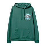 Take me to the sea  Baskılı Yeşil Hoodie