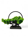 Yapay Çiçek Bonsai Ağacı Çemberli Model Dekoratif Yapay Ağaç Bonzai Yapay Ağaç Masa Ofis Hediyelik