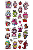 Sticker Kabartmalı Stiker Çıkartma Etiket (LRY005)-18x9 cm- Sevimli Labubu Tavşan