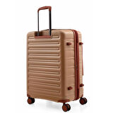 ÇÇS 5238 Lüx 3 Lü Valiz Seti Kahve