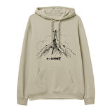 Winner  Baskılı Krem Hoodie