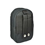 Taktikal Molle 610D Cordura Palaska Bel Çantası Siyah