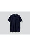 Erkek Lacivert Regular Fit Kısa Kollu Polo Tshirt