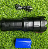 GP-291 20000 Lümen Lazer Etkili Profesyonel El Feneri Zoomlu - 5 Mod (Geceyi Gündüze Çevirir )