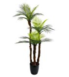Yapay Ağaç 3 Dal 140cm Areka Palmiye Ağacı Areka 3Katlı Salon Çiçeği Yapay Çiçek
