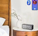 KMS-11 -12 Şarjlı Dijital Radyolu Masa Saati Alarm Saatli Radyo - Çalar Saat- Termometre 12/24 