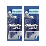 Gillette Blue2 5 li Poşet Kullan At Tıraş Bıçağı x 2 Adet