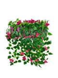 Yapay Çiçek Fuşya Begonvil li Mor Çit Balkon Saksısı 55*35cm 70cm Sarkar