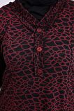 Kadın Büyük Beden Leopar Desenli Anne Elbisesi Kışlık