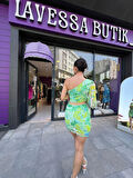 DESENLİ TÜL MİNİ BLUZ