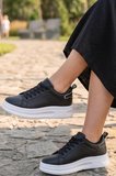 McQueen Unısex Siyah Günlük Spor Ayakkabı - Yüksek Tabanlı Comfort Sneaker