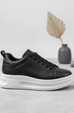 McQueen Unısex Siyah Günlük Spor Ayakkabı - Yüksek Tabanlı Comfort Sneaker