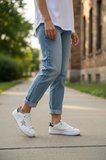 Seeyli Kadın Beyaz Altın Yıldız Detaylı Günlük Spor Ayakkabı - Sneaker