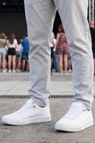 CityComfort – Beyaz Kapitone Dokulu Modern Unısex Sneaker