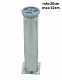 LUDIA Metal Ayarlanabilir 2 Adet Mobilya Ayağı Metal Tablalı 20cm