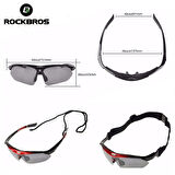 Rockbros Polarize %100 UV korumalı Beyaz 5 LENSLİ Bisiklet Spor Dağ Kayak Gözlüğü